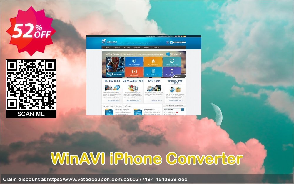 WinAVI iPhone Converter Coupon, discount WinAVI iPhone Converter Special promo code 2023. Promotion: Staggering discount code of WinAVI iPhone Converter 2023