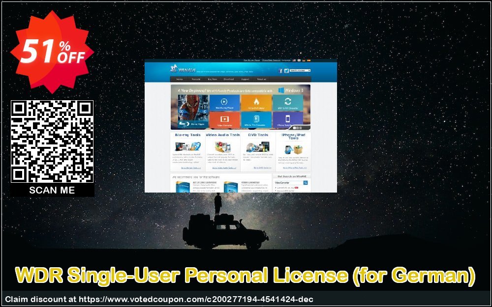 WDR Single-User Personal Plan, for German  Coupon, discount WDR Single-User Personal License (for German) Dreaded offer code 2024. Promotion: Amazing deals code of WDR Single-User Personal License (for German) 2024