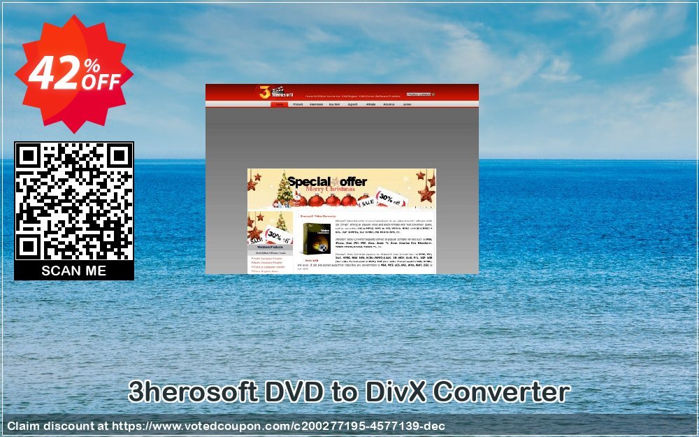 3herosoft DVD to DivX Converter Coupon, discount 3herosoft DVD to DivX Converter Stirring discount code 2023. Promotion: Stirring discount code of 3herosoft DVD to DivX Converter 2023