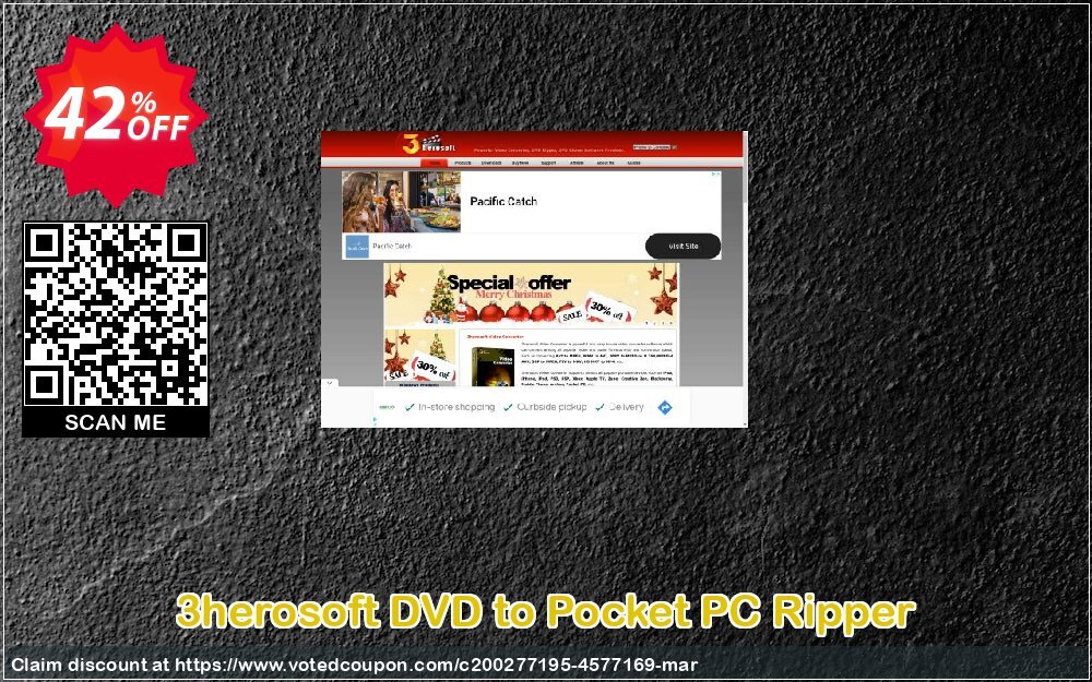 3herosoft DVD to Pocket PC Ripper Coupon Code May 2024, 42% OFF - VotedCoupon