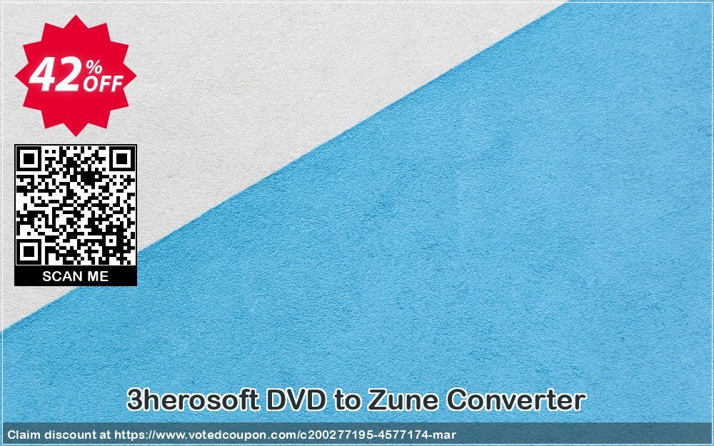 3herosoft DVD to Zune Converter Coupon Code Apr 2024, 42% OFF - VotedCoupon