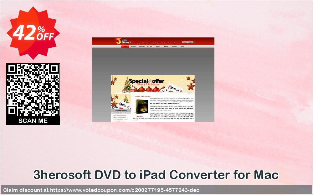 3herosoft DVD to iPad Converter for MAC Coupon, discount 3herosoft DVD to iPad Converter for Mac Best offer code 2023. Promotion: Best offer code of 3herosoft DVD to iPad Converter for Mac 2023