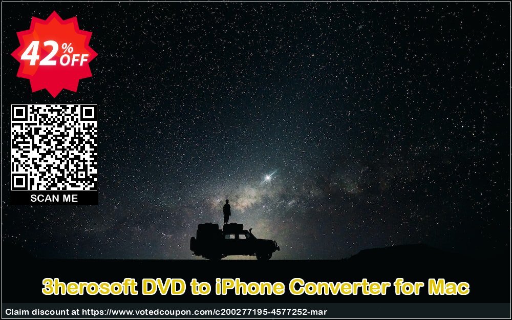 3herosoft DVD to iPhone Converter for MAC Coupon, discount 3herosoft DVD to iPhone Converter for Mac Staggering promo code 2024. Promotion: Staggering promo code of 3herosoft DVD to iPhone Converter for Mac 2024