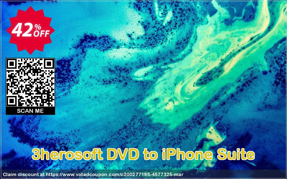 3herosoft DVD to iPhone Suite Coupon, discount 3herosoft DVD to iPhone Suite Formidable sales code 2024. Promotion: Formidable sales code of 3herosoft DVD to iPhone Suite 2024