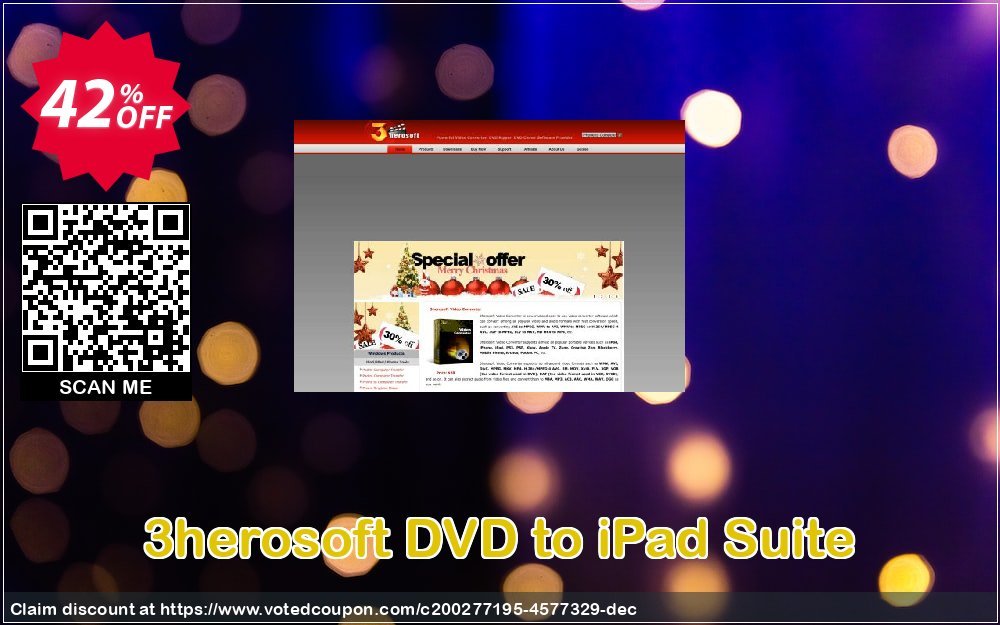 3herosoft DVD to iPad Suite Coupon, discount 3herosoft DVD to iPad Suite Marvelous promo code 2023. Promotion: Marvelous promo code of 3herosoft DVD to iPad Suite 2023