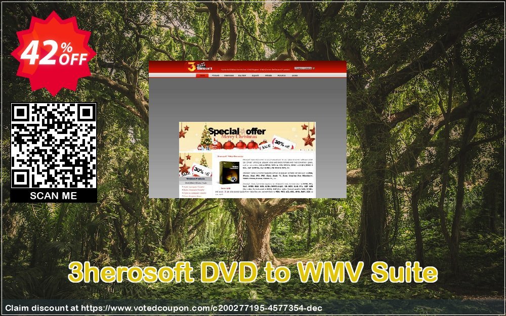 3herosoft DVD to WMV Suite Coupon, discount 3herosoft DVD to WMV Suite Awful deals code 2023. Promotion: Awful deals code of 3herosoft DVD to WMV Suite 2023