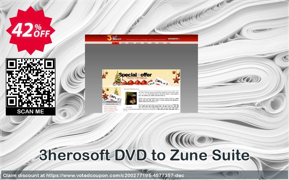3herosoft DVD to Zune Suite Coupon, discount 3herosoft DVD to Zune Suite Super promo code 2023. Promotion: Super promo code of 3herosoft DVD to Zune Suite 2023