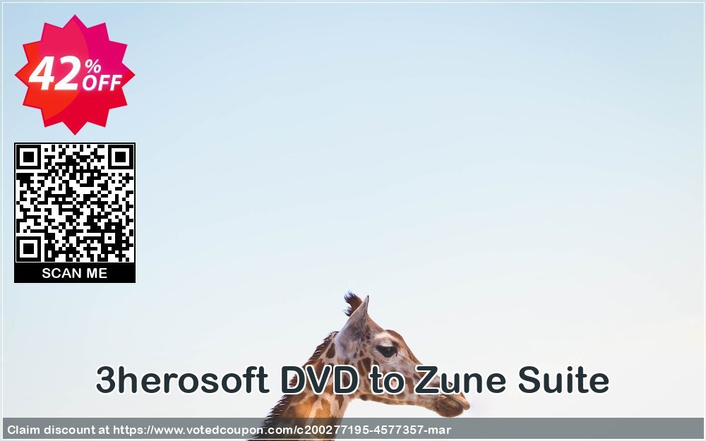 3herosoft DVD to Zune Suite Coupon, discount 3herosoft DVD to Zune Suite Super promo code 2024. Promotion: Super promo code of 3herosoft DVD to Zune Suite 2024