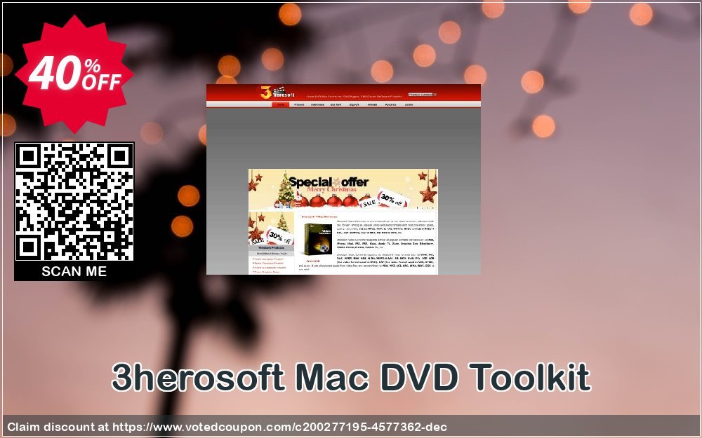 3herosoft MAC DVD Toolkit Coupon, discount 3herosoft Mac DVD Toolkit Exclusive offer code 2024. Promotion: Exclusive offer code of 3herosoft Mac DVD Toolkit 2024