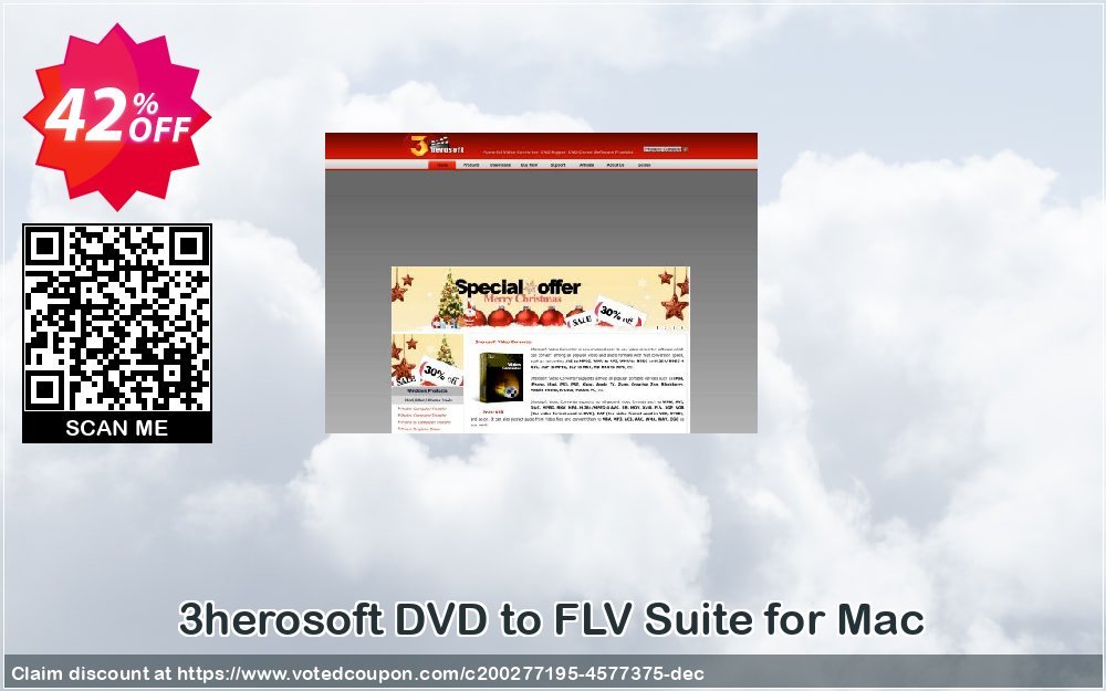 3herosoft DVD to FLV Suite for MAC Coupon, discount 3herosoft DVD to FLV Suite for Mac Marvelous deals code 2023. Promotion: Marvelous deals code of 3herosoft DVD to FLV Suite for Mac 2023