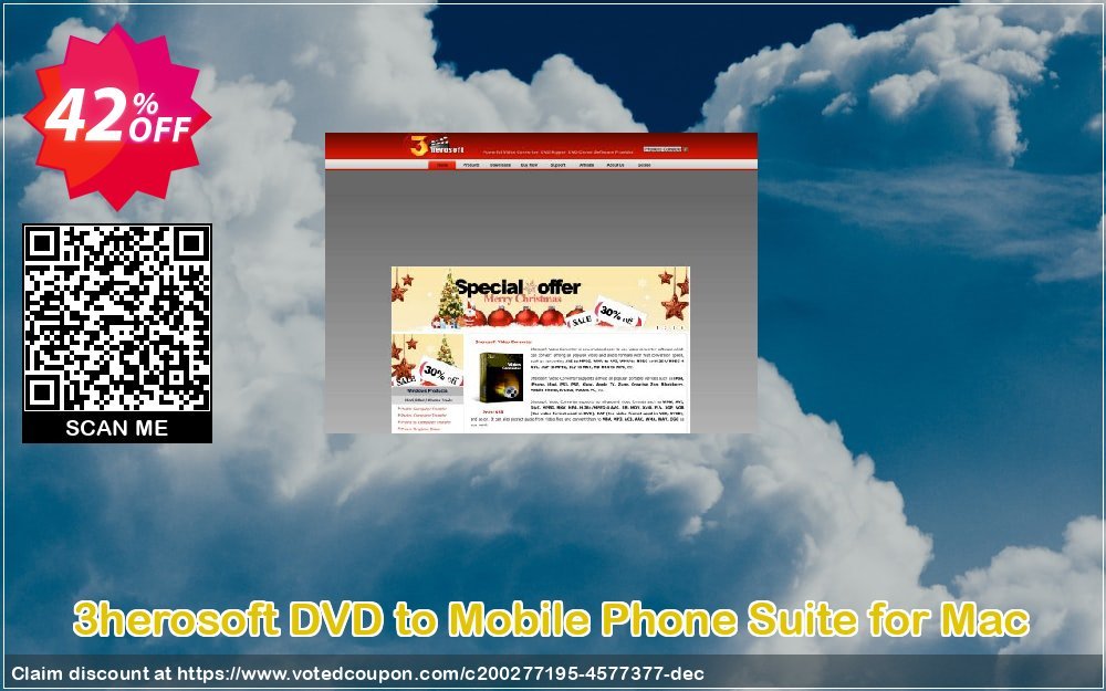 3herosoft DVD to Mobile Phone Suite for MAC Coupon, discount 3herosoft DVD to Mobile Phone Suite for Mac Awful discount code 2023. Promotion: Awful discount code of 3herosoft DVD to Mobile Phone Suite for Mac 2023