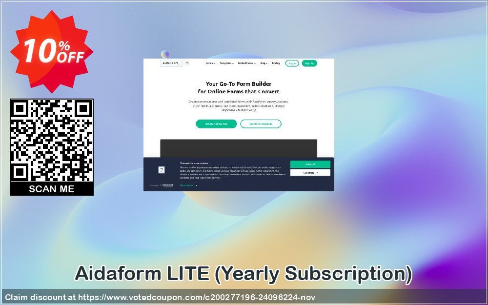 Aidaform LITE, Yearly Subscription  Coupon, discount Aidaform LITE - Yearly Subscription Fearsome sales code 2023. Promotion: Fearsome sales code of Aidaform LITE - Yearly Subscription 2023