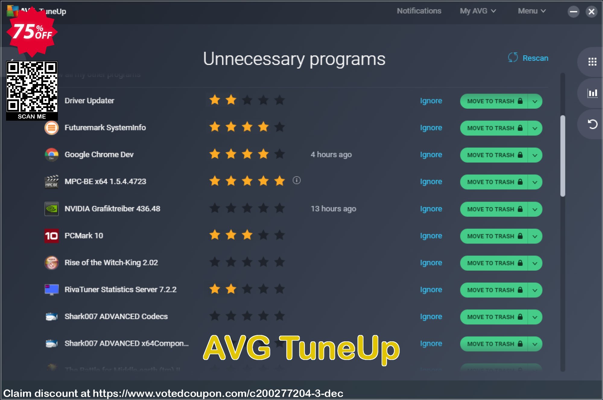 AVG TuneUp Coupon, discount 75% OFF AVG TuneUp, verified. Promotion: Marvelous promotions code of AVG TuneUp, tested & approved
