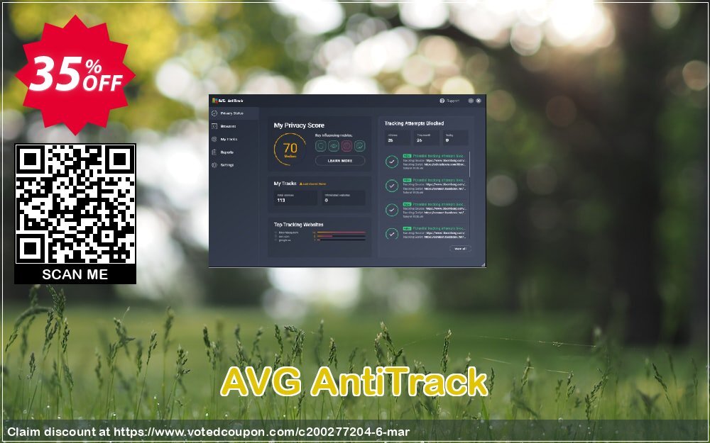 AVG AntiTrack Coupon, discount 35% OFF AVG AntiTrack, verified. Promotion: Marvelous promotions code of AVG AntiTrack, tested & approved