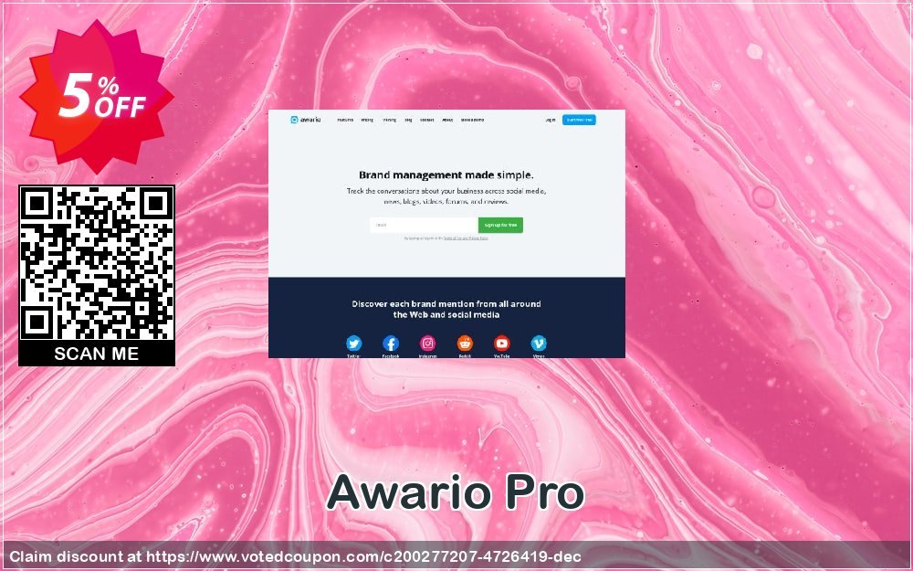 Awario Pro Coupon, discount Awario Pro Awesome deals code 2023. Promotion: Awesome deals code of Awario Pro 2023
