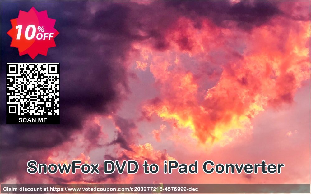 SnowFox DVD to iPad Converter Coupon, discount SnowFox DVD to iPad Converter Excellent discount code 2023. Promotion: Excellent discount code of SnowFox DVD to iPad Converter 2023