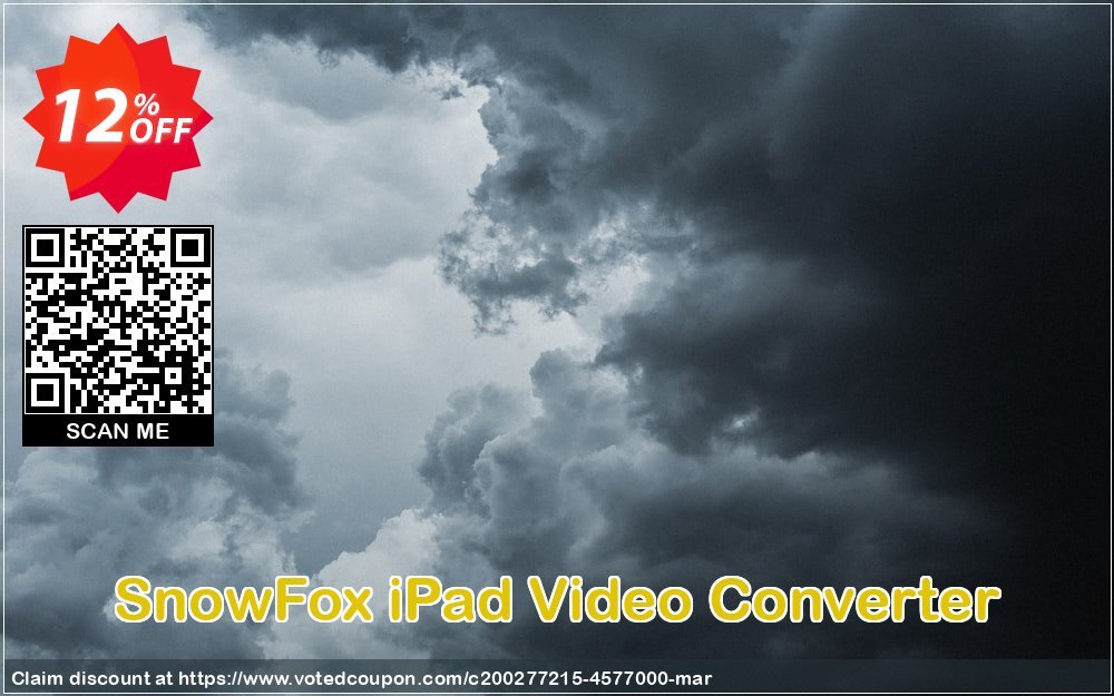 SnowFox iPad Video Converter Coupon, discount SnowFox iPad Video Converter Marvelous promo code 2024. Promotion: Marvelous promo code of SnowFox iPad Video Converter 2024