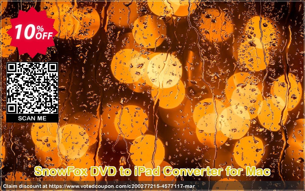 SnowFox DVD to iPad Converter for MAC Coupon, discount SnowFox DVD to iPad Converter for Mac Awful offer code 2024. Promotion: Awful offer code of SnowFox DVD to iPad Converter for Mac 2024