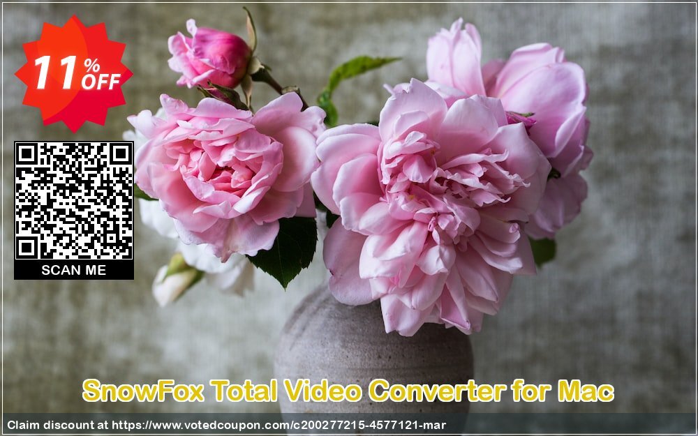 SnowFox Total Video Converter for MAC Coupon Code May 2024, 11% OFF - VotedCoupon