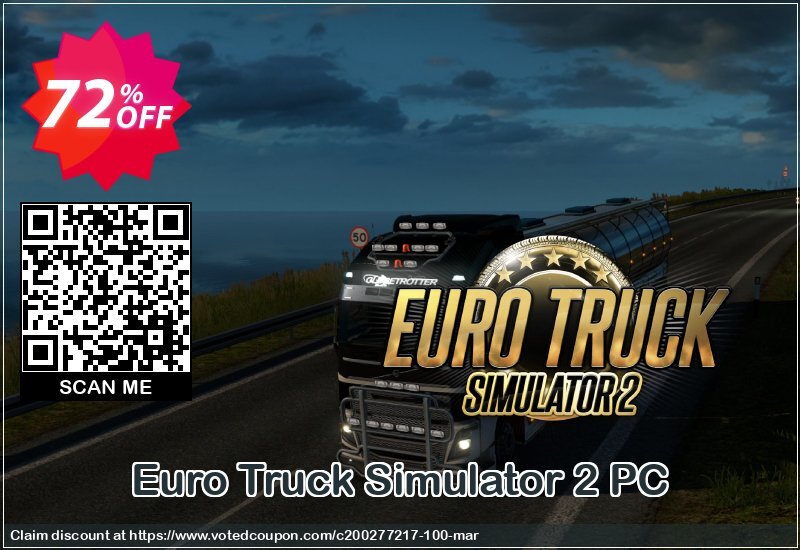 Euro Truck Simulator 2 PC Coupon, discount Euro Truck Simulator 2 PC Deal. Promotion: Euro Truck Simulator 2 PC Exclusive offer 