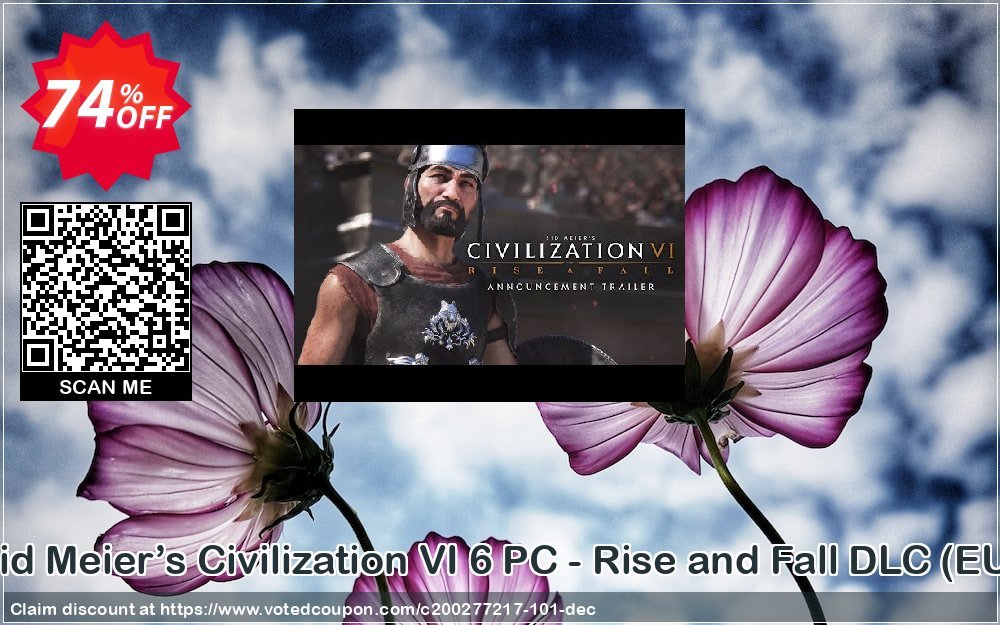 Sid Meier’s Civilization VI 6 PC - Rise and Fall DLC, EU  Coupon Code Apr 2024, 74% OFF - VotedCoupon