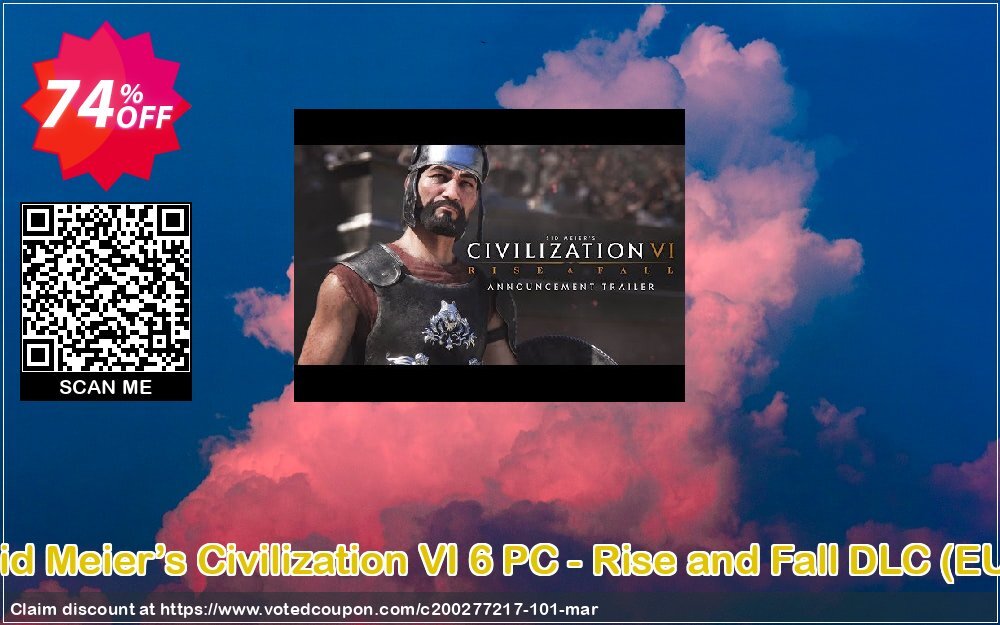 Sid Meier’s Civilization VI 6 PC - Rise and Fall DLC, EU  Coupon Code Apr 2024, 74% OFF - VotedCoupon