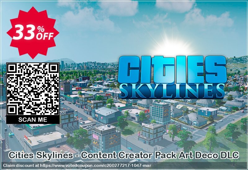 Cities Skylines - Content Creator Pack Art Deco DLC Coupon, discount Cities Skylines - Content Creator Pack Art Deco DLC Deal. Promotion: Cities Skylines - Content Creator Pack Art Deco DLC Exclusive offer 