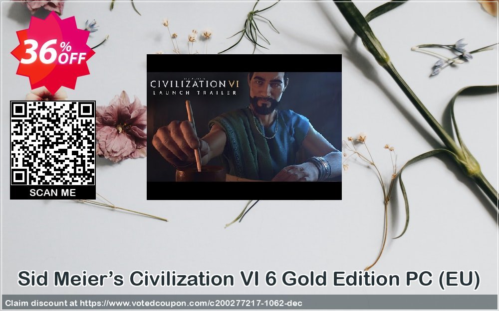 Sid Meier’s Civilization VI 6 Gold Edition PC, EU  Coupon, discount Sid Meier’s Civilization VI 6 Gold Edition PC (EU) Deal. Promotion: Sid Meier’s Civilization VI 6 Gold Edition PC (EU) Exclusive offer 