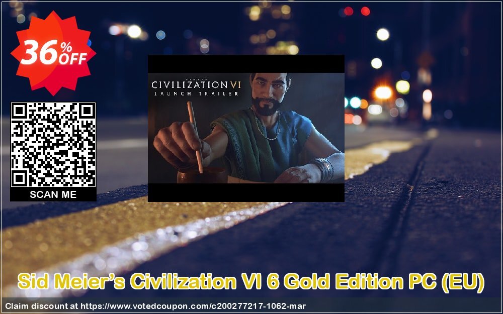 Sid Meier’s Civilization VI 6 Gold Edition PC, EU  Coupon, discount Sid Meier’s Civilization VI 6 Gold Edition PC (EU) Deal. Promotion: Sid Meier’s Civilization VI 6 Gold Edition PC (EU) Exclusive offer 