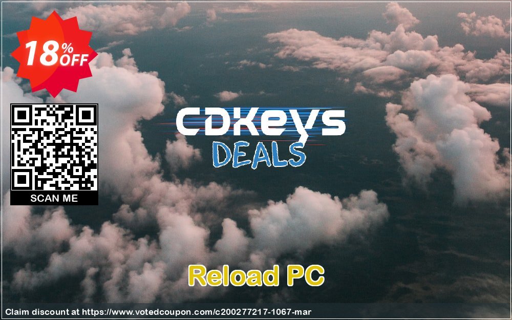 Reload PC Coupon, discount Reload PC Deal. Promotion: Reload PC Exclusive offer 