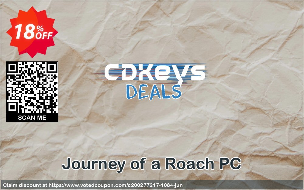 Journey of a Roach PC Coupon, discount Journey of a Roach PC Deal. Promotion: Journey of a Roach PC Exclusive offer 