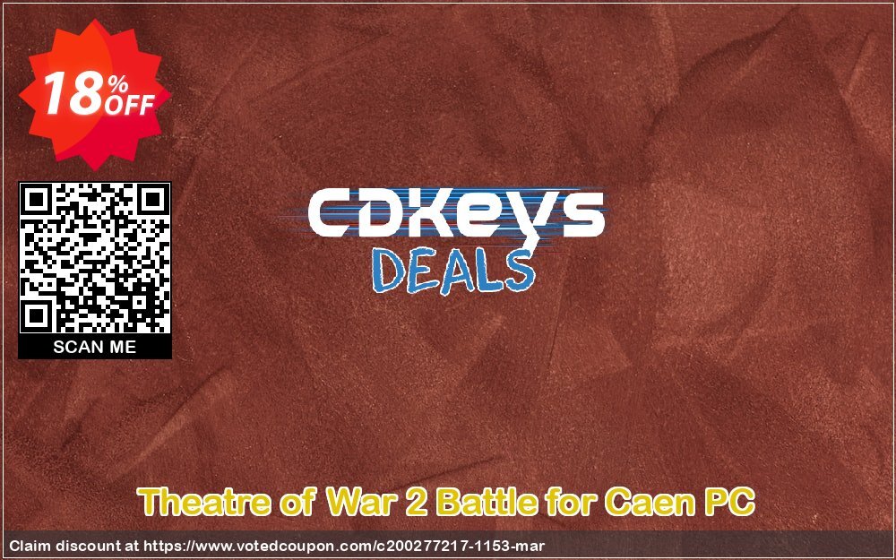 Theatre of War 2 Battle for Caen PC Coupon, discount Theatre of War 2 Battle for Caen PC Deal. Promotion: Theatre of War 2 Battle for Caen PC Exclusive offer 