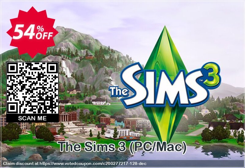 The Sims 3, PC/MAC  Coupon, discount The Sims 3 (PC/Mac) Deal. Promotion: The Sims 3 (PC/Mac) Exclusive offer 