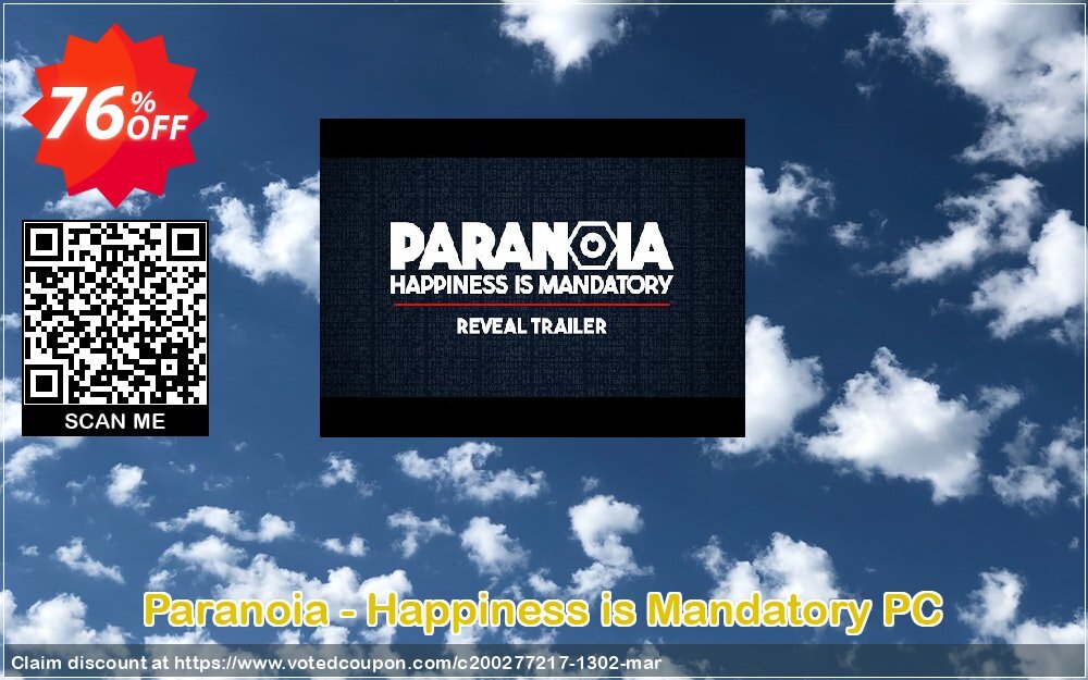 Paranoia - Happiness is Mandatory PC Coupon Code May 2024, 76% OFF - VotedCoupon