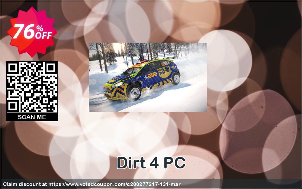 Dirt 4 PC voted-on promotion codes