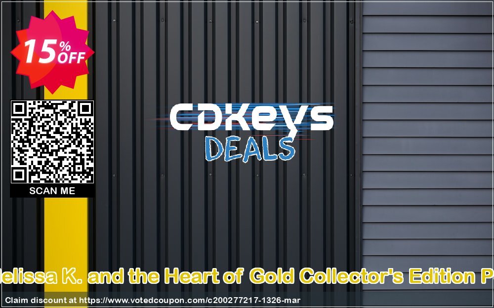 Melissa K. and the Heart of Gold Collector's Edition PC Coupon, discount Melissa K. and the Heart of Gold Collector's Edition PC Deal. Promotion: Melissa K. and the Heart of Gold Collector's Edition PC Exclusive offer 