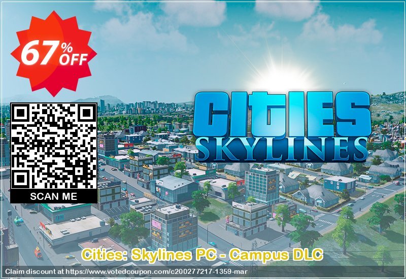 Cities: Skylines PC - Campus DLC Coupon Code Apr 2024, 67% OFF - VotedCoupon