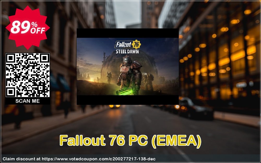 Fallout 76 PC, EMEA  Coupon, discount Fallout 76 PC (EMEA) Deal. Promotion: Fallout 76 PC (EMEA) Exclusive offer 