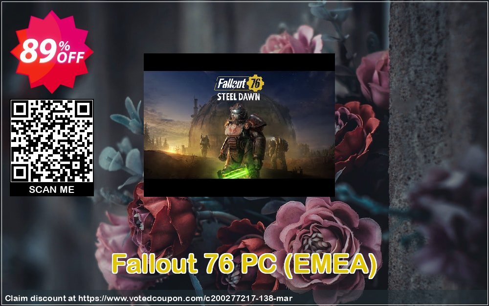 Fallout 76 PC, EMEA  Coupon, discount Fallout 76 PC (EMEA) Deal. Promotion: Fallout 76 PC (EMEA) Exclusive offer 