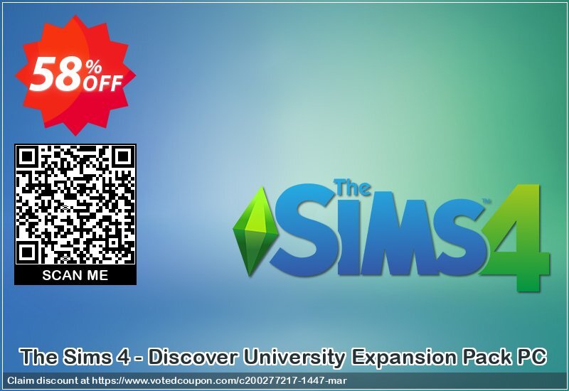 The Sims 4 - Discover University Expansion Pack PC Coupon Code Apr 2024, 58% OFF - VotedCoupon