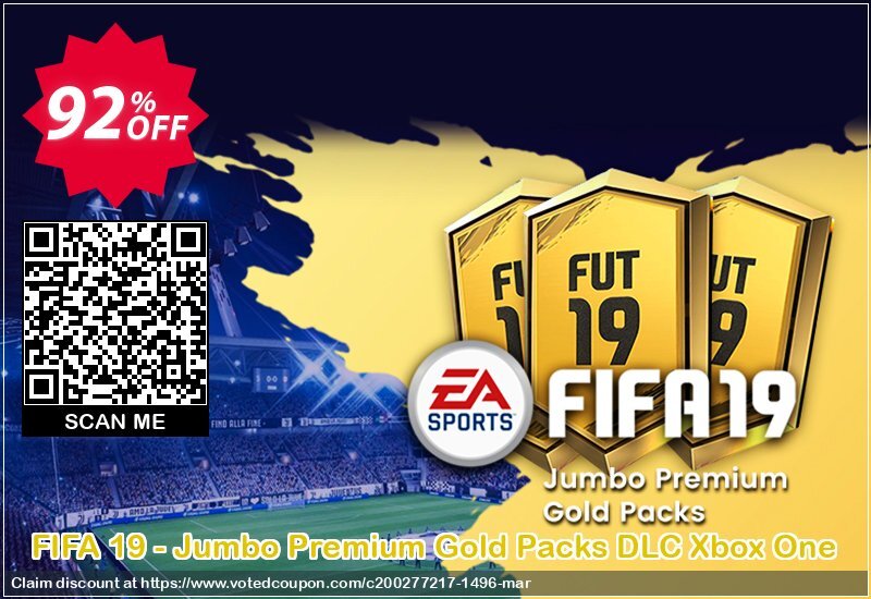 FIFA 19 - Jumbo Premium Gold Packs DLC Xbox One Coupon, discount FIFA 19 - Jumbo Premium Gold Packs DLC Xbox One Deal. Promotion: FIFA 19 - Jumbo Premium Gold Packs DLC Xbox One Exclusive offer 