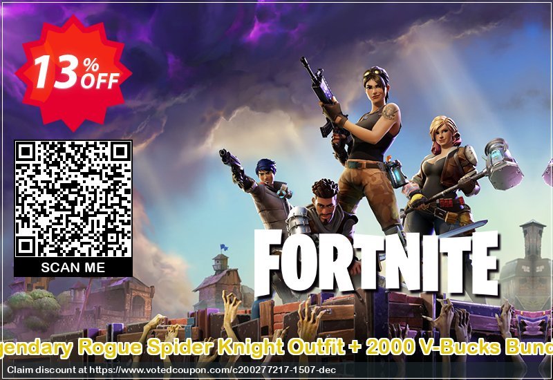 Fortnite: Legendary Rogue Spider Knight Outfit + 2000 V-Bucks Bundle Xbox One Coupon Code May 2024, 13% OFF - VotedCoupon