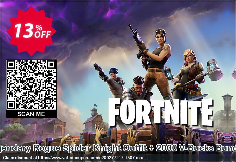 Fortnite: Legendary Rogue Spider Knight Outfit + 2000 V-Bucks Bundle Xbox One Coupon Code Apr 2024, 13% OFF - VotedCoupon