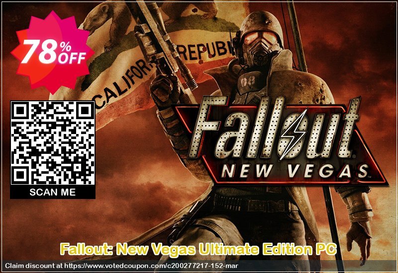 Fallout: New Vegas Ultimate Edition PC Coupon, discount Fallout: New Vegas Ultimate Edition PC Deal. Promotion: Fallout: New Vegas Ultimate Edition PC Exclusive offer 