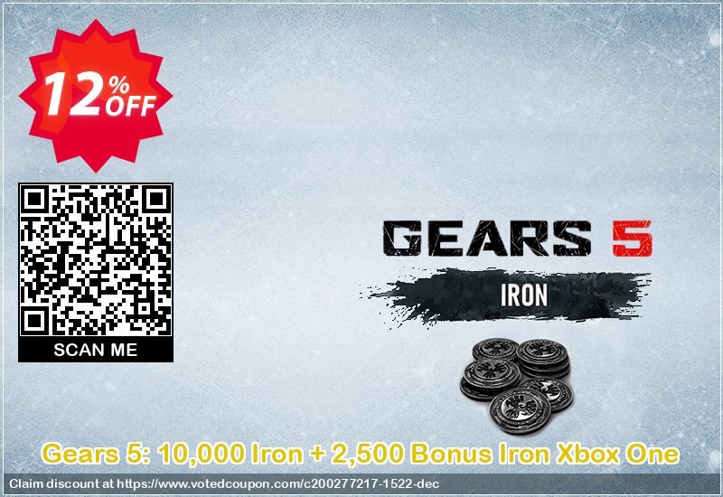 Gears 5: 10,000 Iron + 2,500 Bonus Iron Xbox One Coupon Code Jun 2024, 12% OFF - VotedCoupon