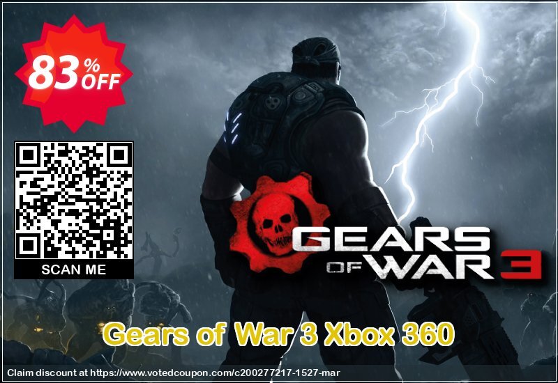 Gears of War 3 Xbox 360 Coupon, discount Gears of War 3 Xbox 360 Deal. Promotion: Gears of War 3 Xbox 360 Exclusive offer 