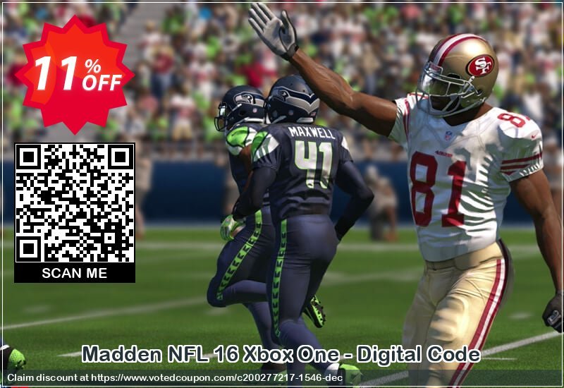 Madden NFL 16 Xbox One - Digital Code Coupon, discount Madden NFL 16 Xbox One - Digital Code Deal. Promotion: Madden NFL 16 Xbox One - Digital Code Exclusive offer 