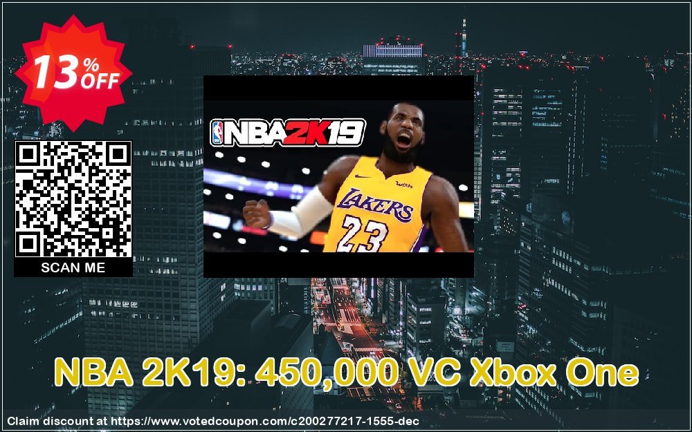 NBA 2K19: 450,000 VC Xbox One Coupon Code Apr 2024, 13% OFF - VotedCoupon