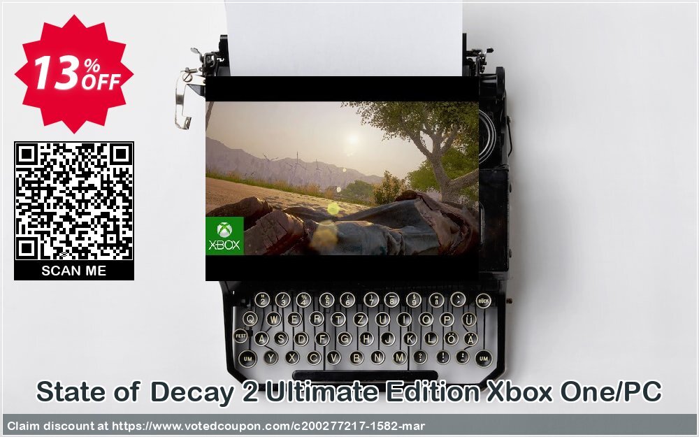 State of Decay 2 Ultimate Edition Xbox One/PC Coupon, discount State of Decay 2 Ultimate Edition Xbox One/PC Deal. Promotion: State of Decay 2 Ultimate Edition Xbox One/PC Exclusive offer 