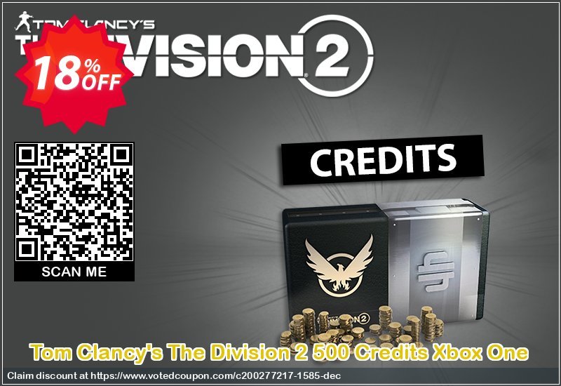 Tom Clancy's The Division 2 500 Credits Xbox One Coupon Code Apr 2024, 18% OFF - VotedCoupon